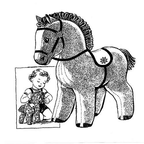 Pet Pony Stuffed Animal Pattern Vintage 1943